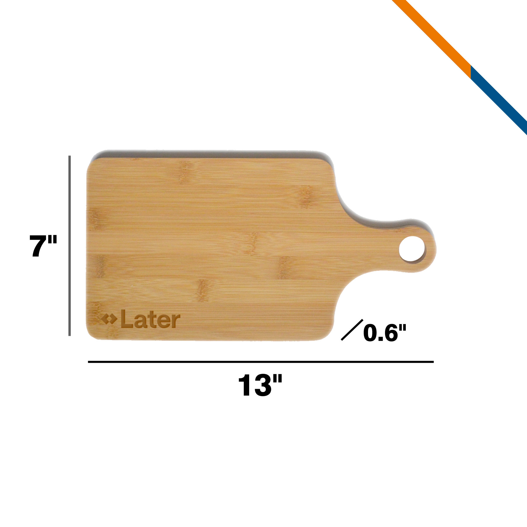 Moliere Bamboo Square Cutting Board With Handle 3