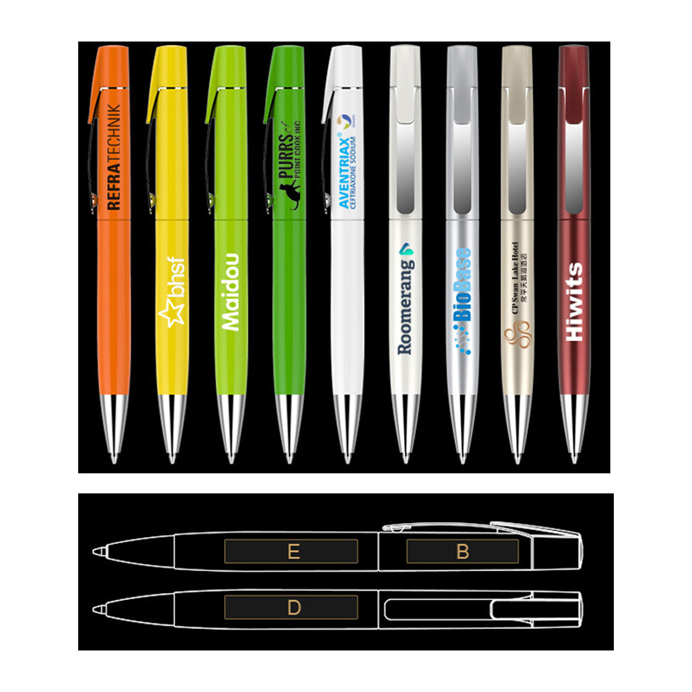 Metal Clip Plastic Pen 7
