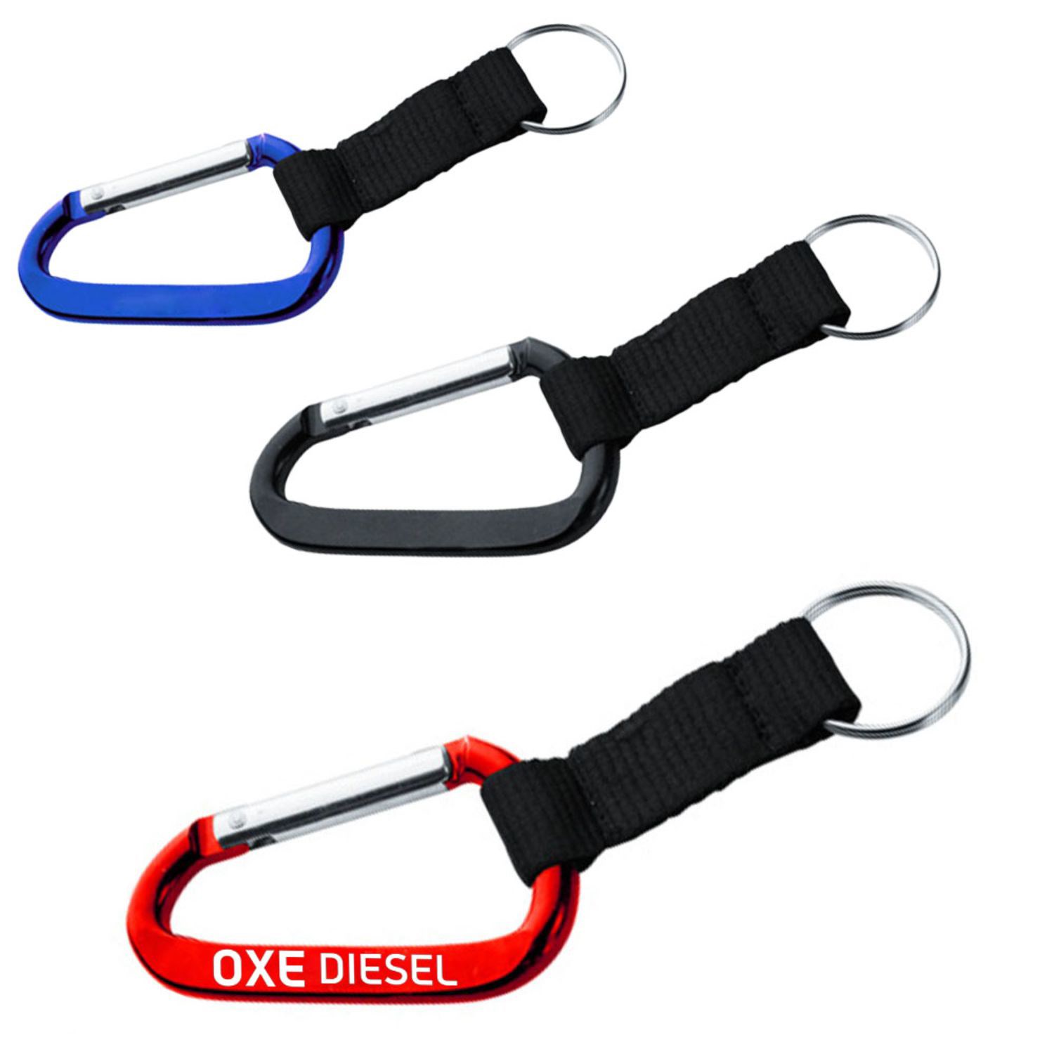 Metal Carabiner With Strap Keychains 1