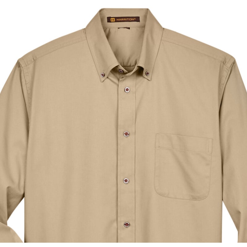 Harriton Men's Tall Easy Blend™ Long-Sleeve Twill Shirt With Stain-Release 28