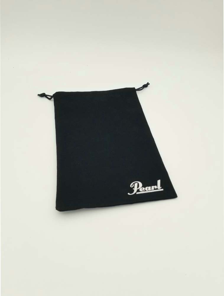 6" x 9" Black Velveteen Pouch with Drawstring 3