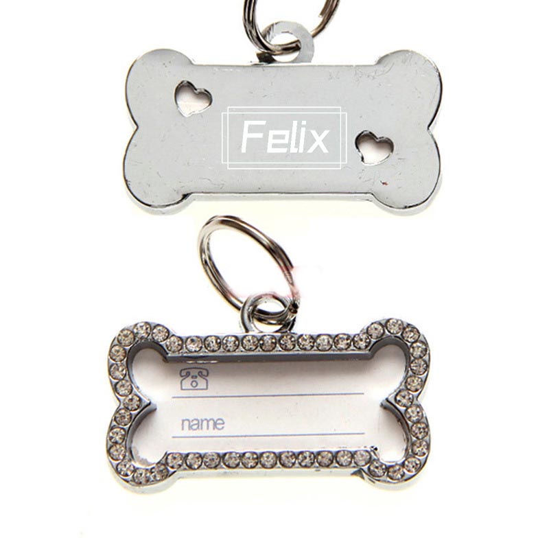 Bone Shaped Aluminum Pet Tag 1