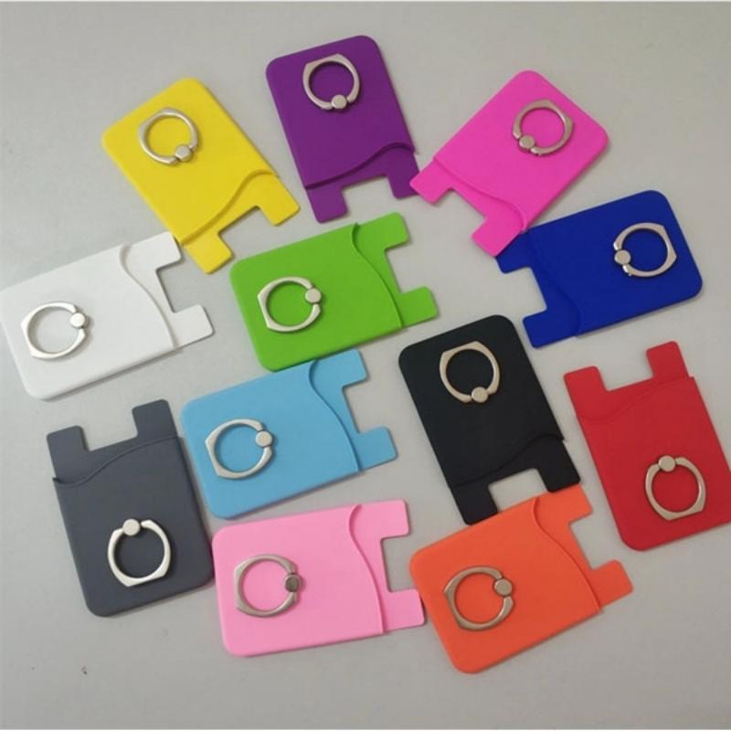 Silicone Phone Wallet w/ Finger Ring Holder 2