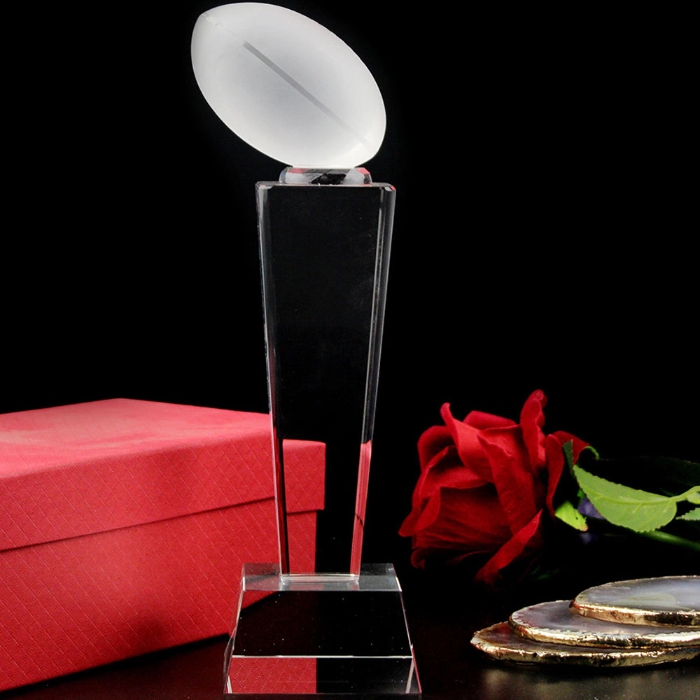 Custom Crystal Rugby Trophy 5