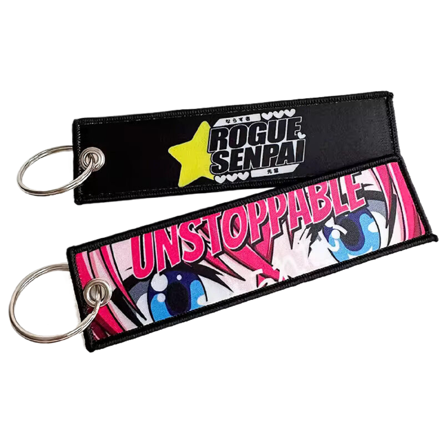 Full Color Fabric Keychain with Metal Ring 4