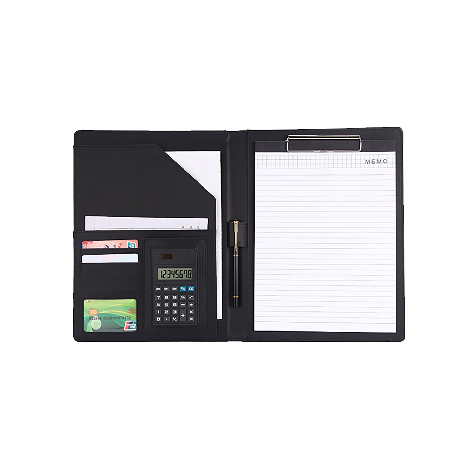 Leather A4 Binder Folder With Calculator 3