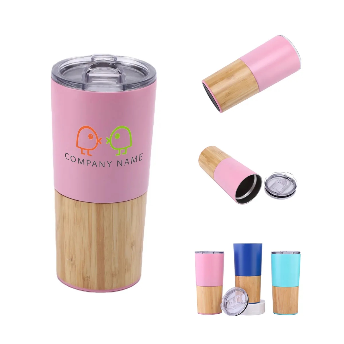 20Oz Bamboo Stainless Steel Tumbler 2