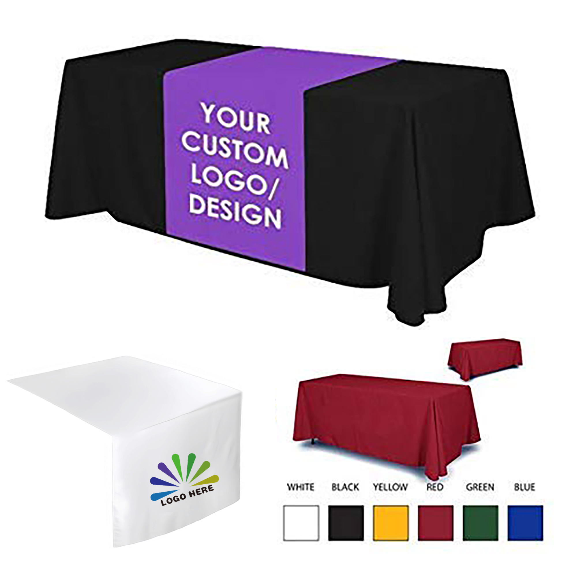 Custom Colored Tablecloths and Table Banners 4