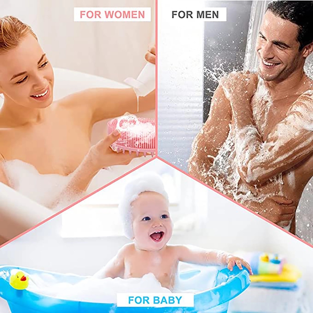 Silicone Body Scrubber For Use In Shower 3