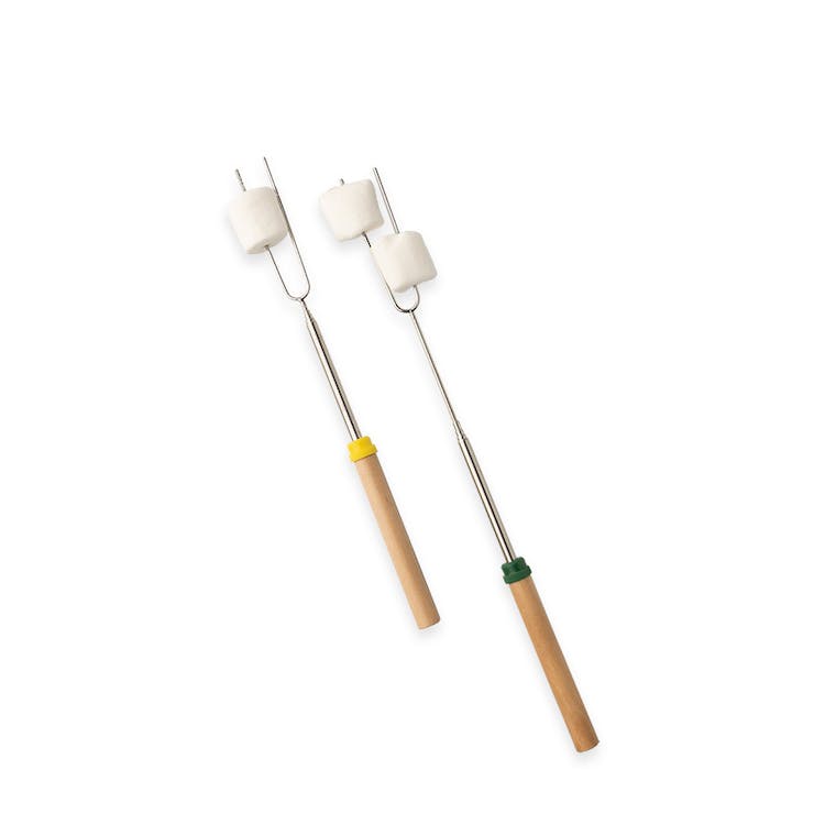 Fire Roasting Sticks - 2 Pack Color Coded Handles 2