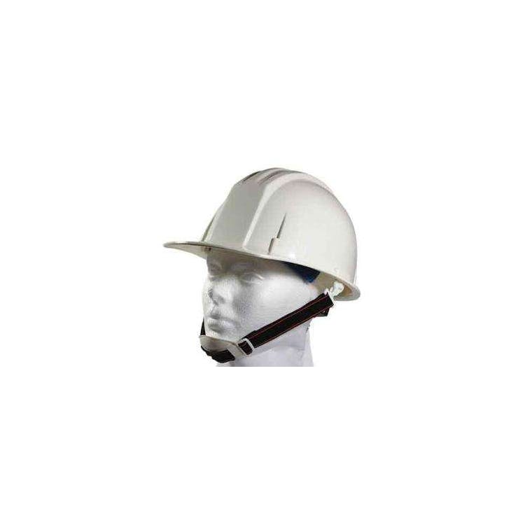 Hard Hat with Adjustable Chin Strap - White 1