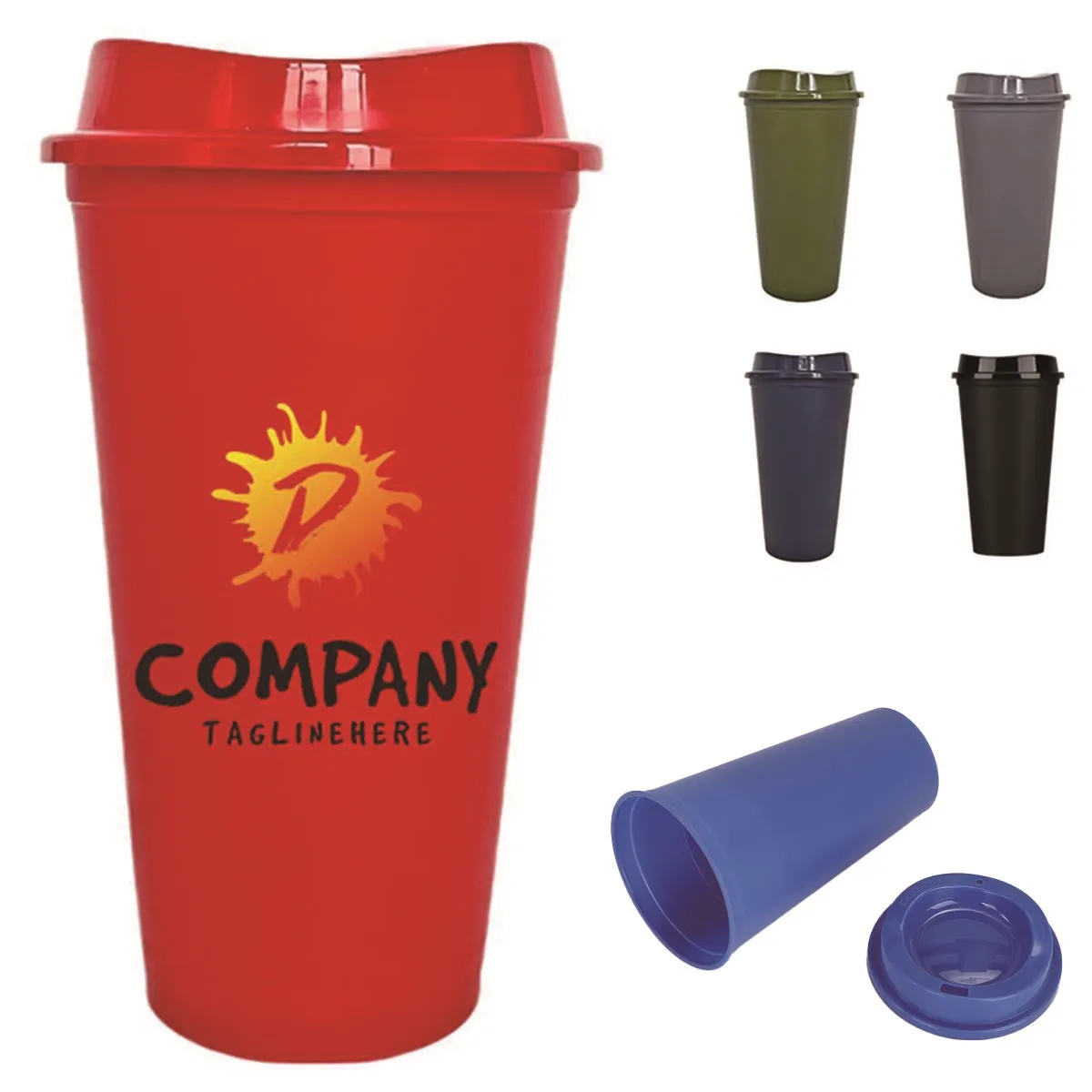 Reusable 16oz. Coffee Cups with Lids Versatile Travel Mug 2