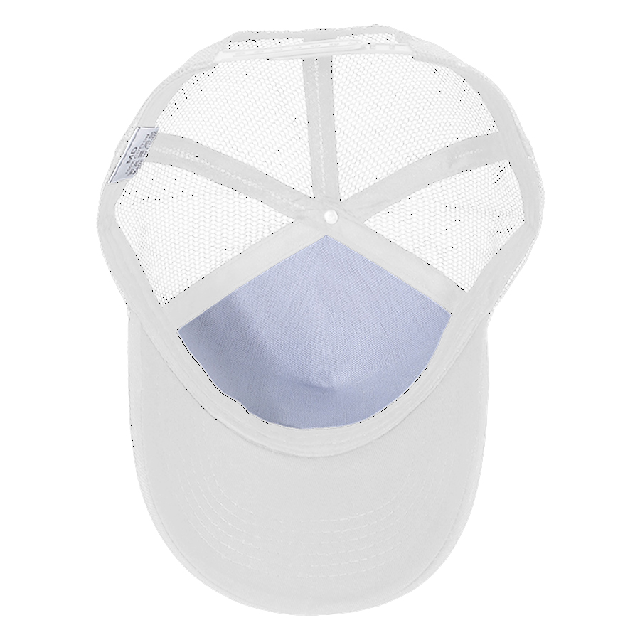 Stock Solid Color Cotton 5-Panel Trucker Cap 20