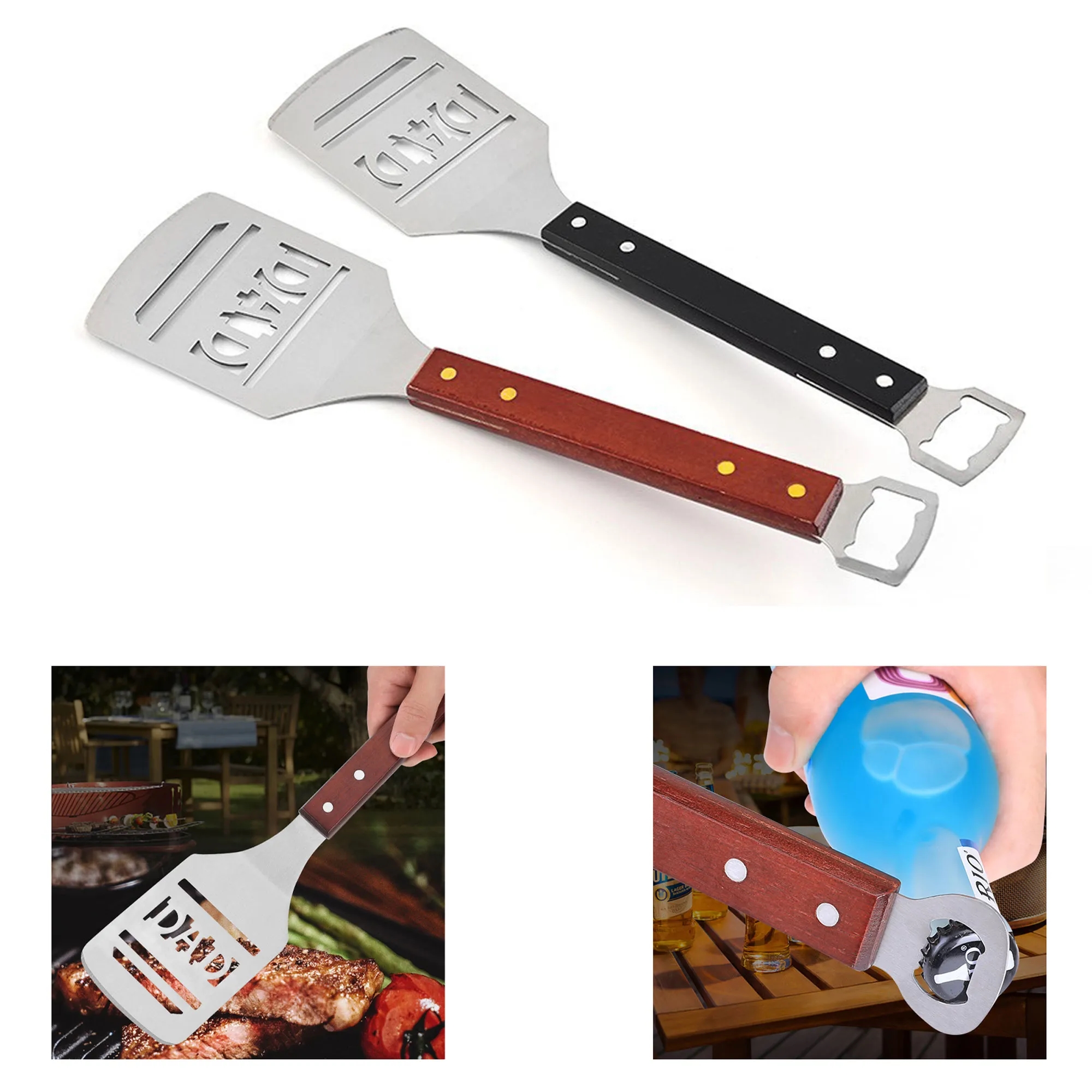Stainless Steel Barbecue Spatula and Bottle Opener MOQ 50PCS