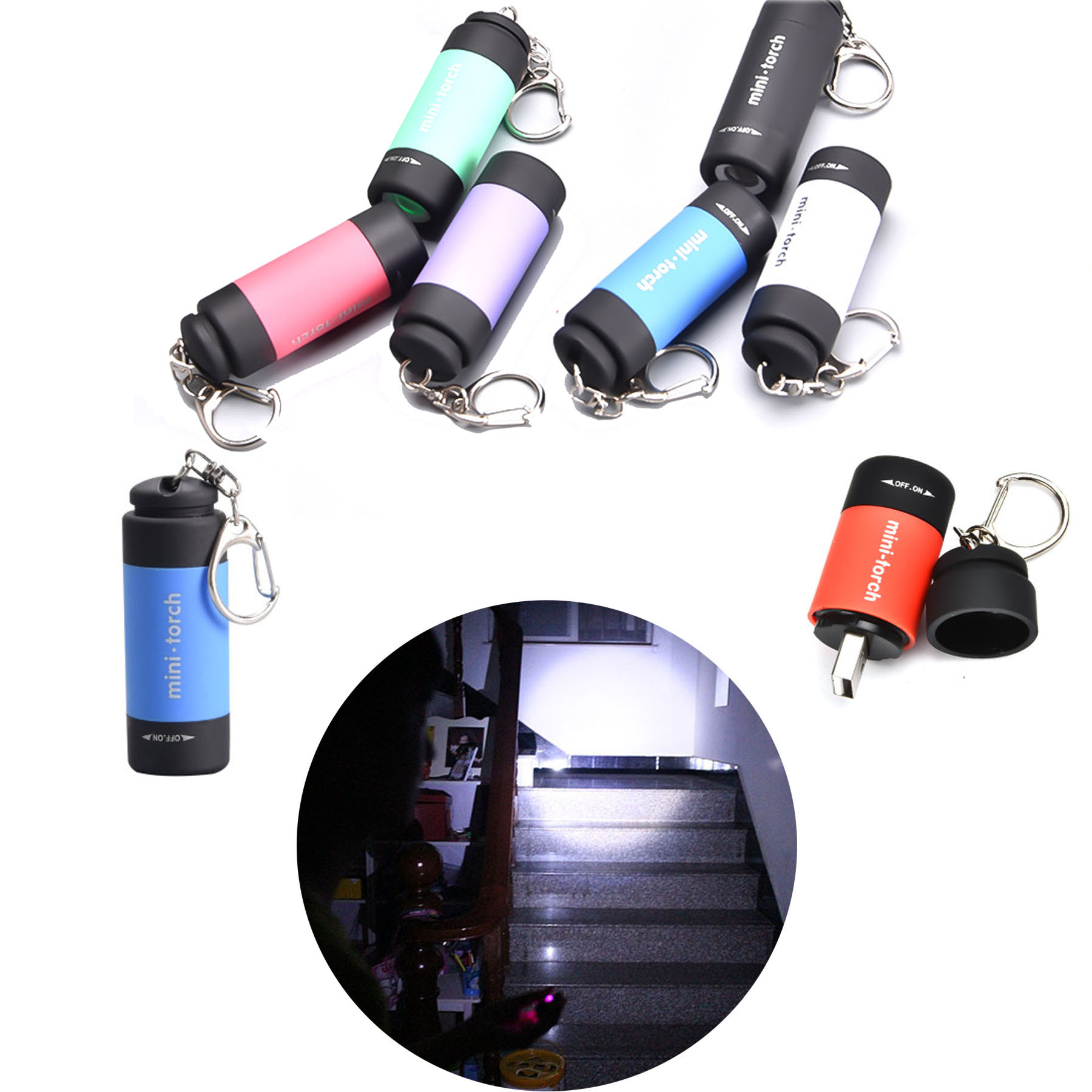 Mini Torch USB Rechargeable Flashlight 2