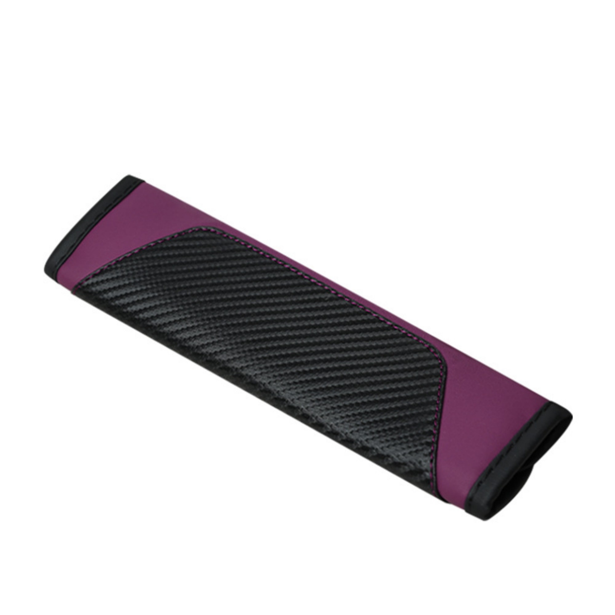 Carbon Fiber Leather Seat Belt Shoulder Pad 9.1" x 2.6" 8