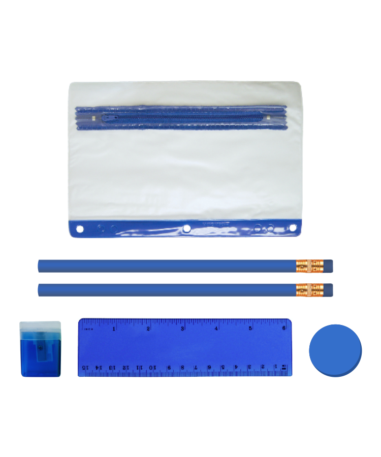 School Kit - Eco Pencils - Sharpener - Ruler - Round Eraser 1