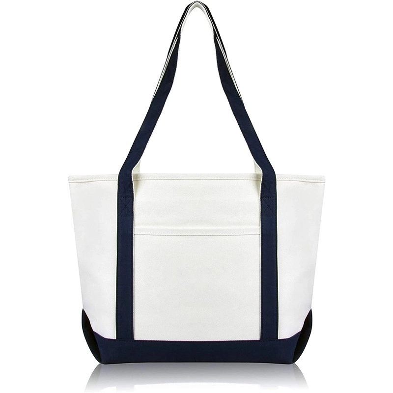 Large Boat Bag w/ Front Pocket 18 oz. Canvas Tote Bags, custom tote bag with logo imprint 3