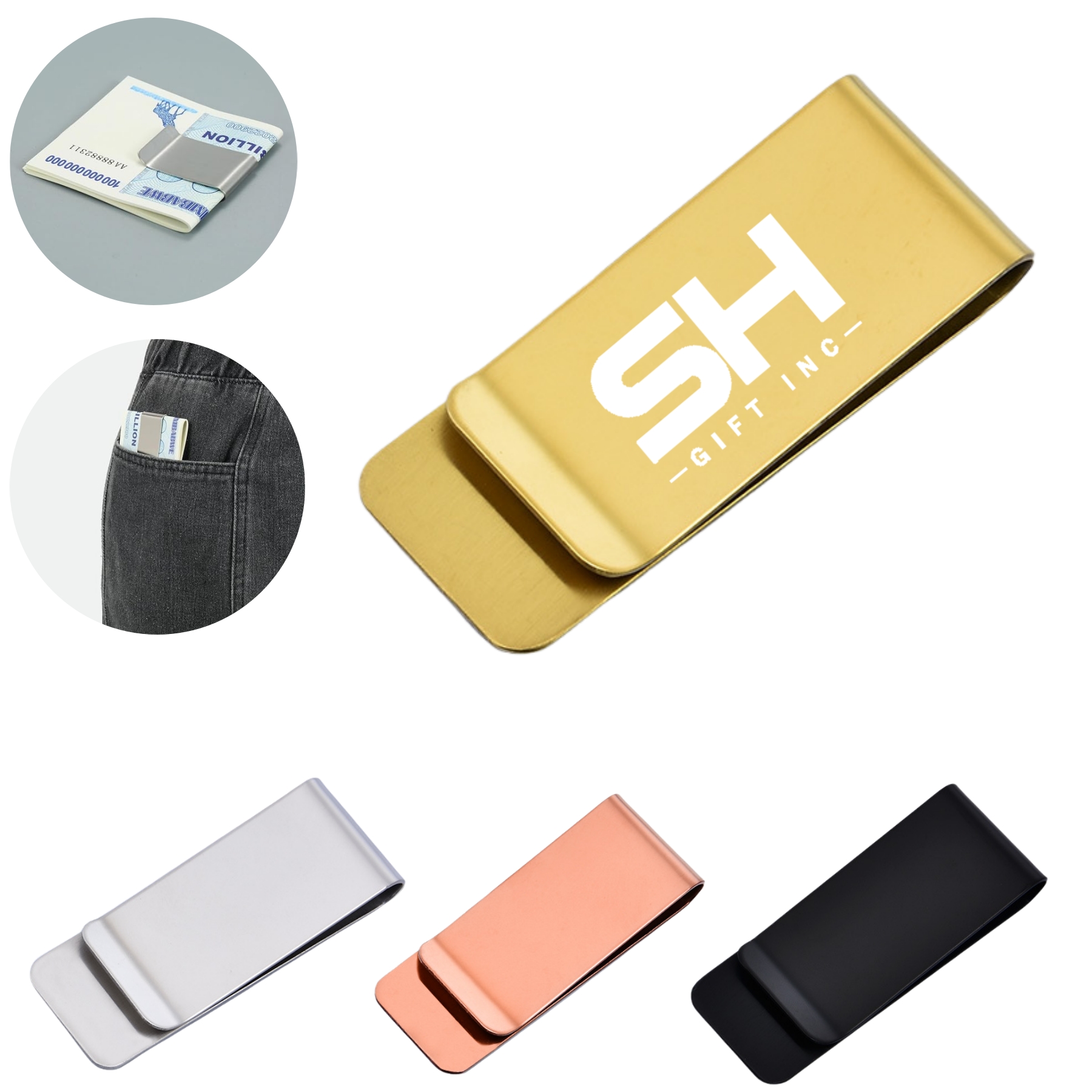 Slim Stainless Steel Money Clip 2