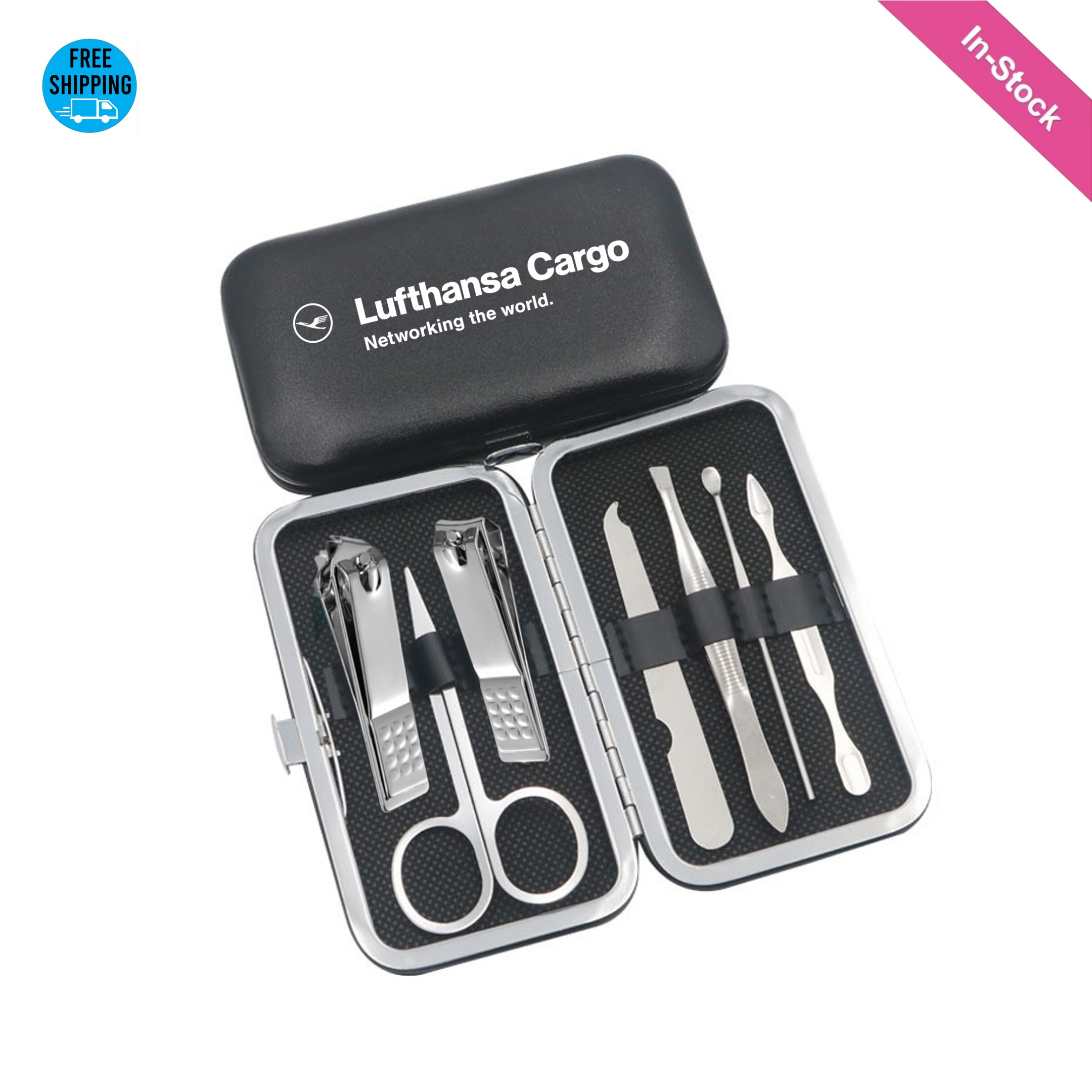 Premium 7 Pieces Manicure Set in Leather case (Steel Material Thickness 0.04inch) 3