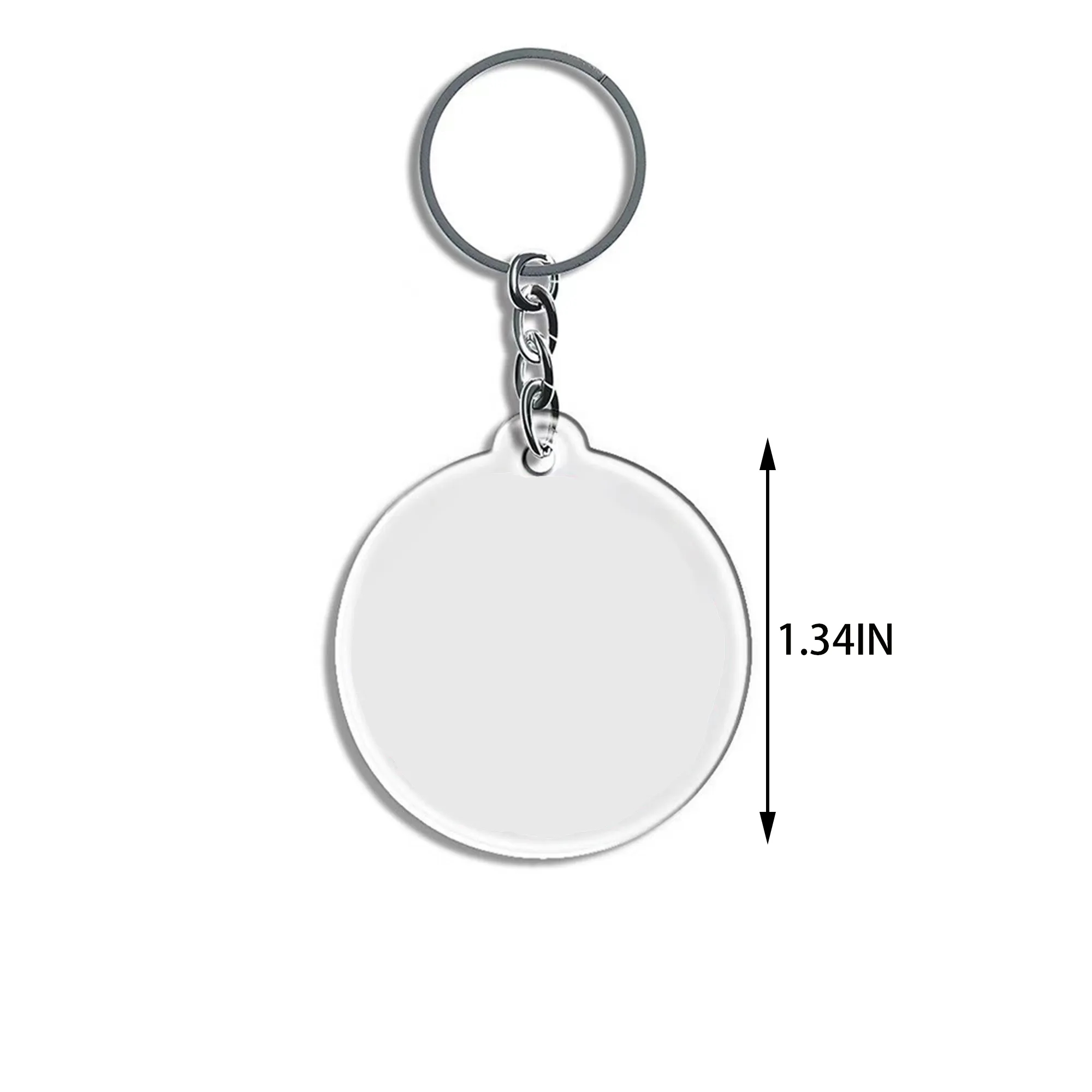 Acrylic Round Keychain Pendant Gift Can Be Customized 2