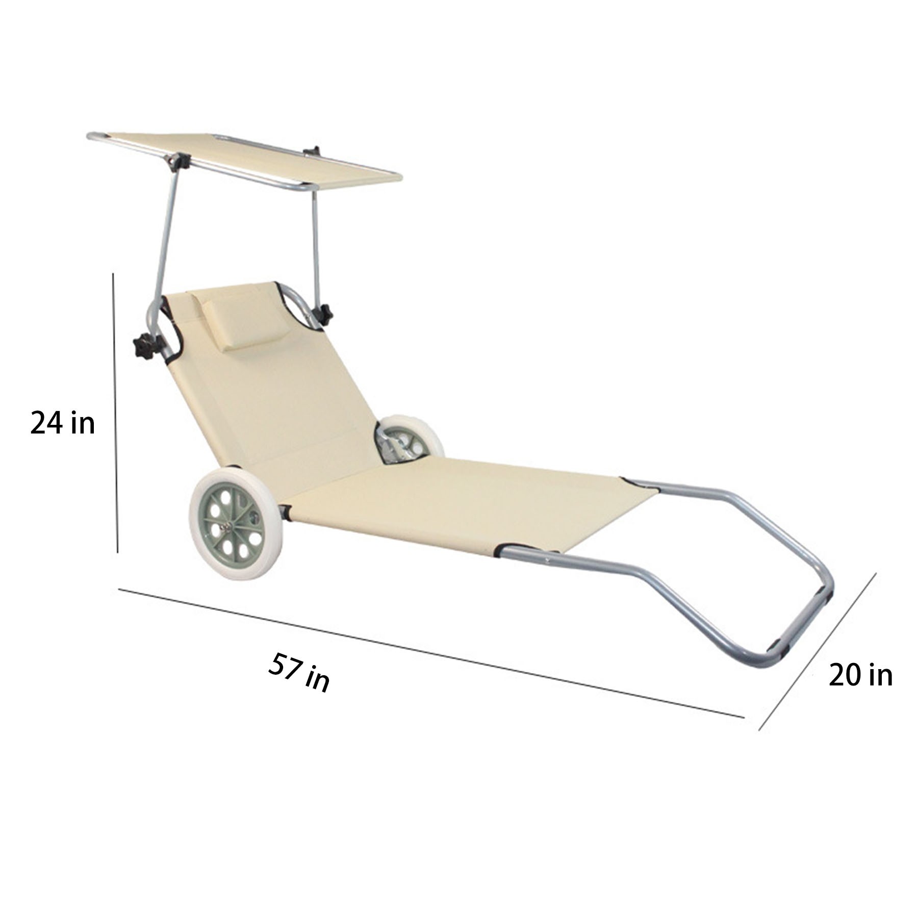 Sun-Shading Folding Beach Chair 7