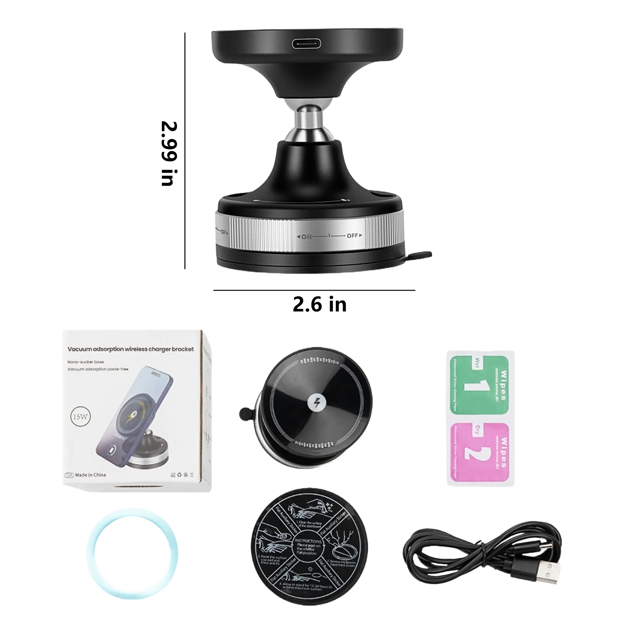 Magnetic Wireless Charging Car Mount 11