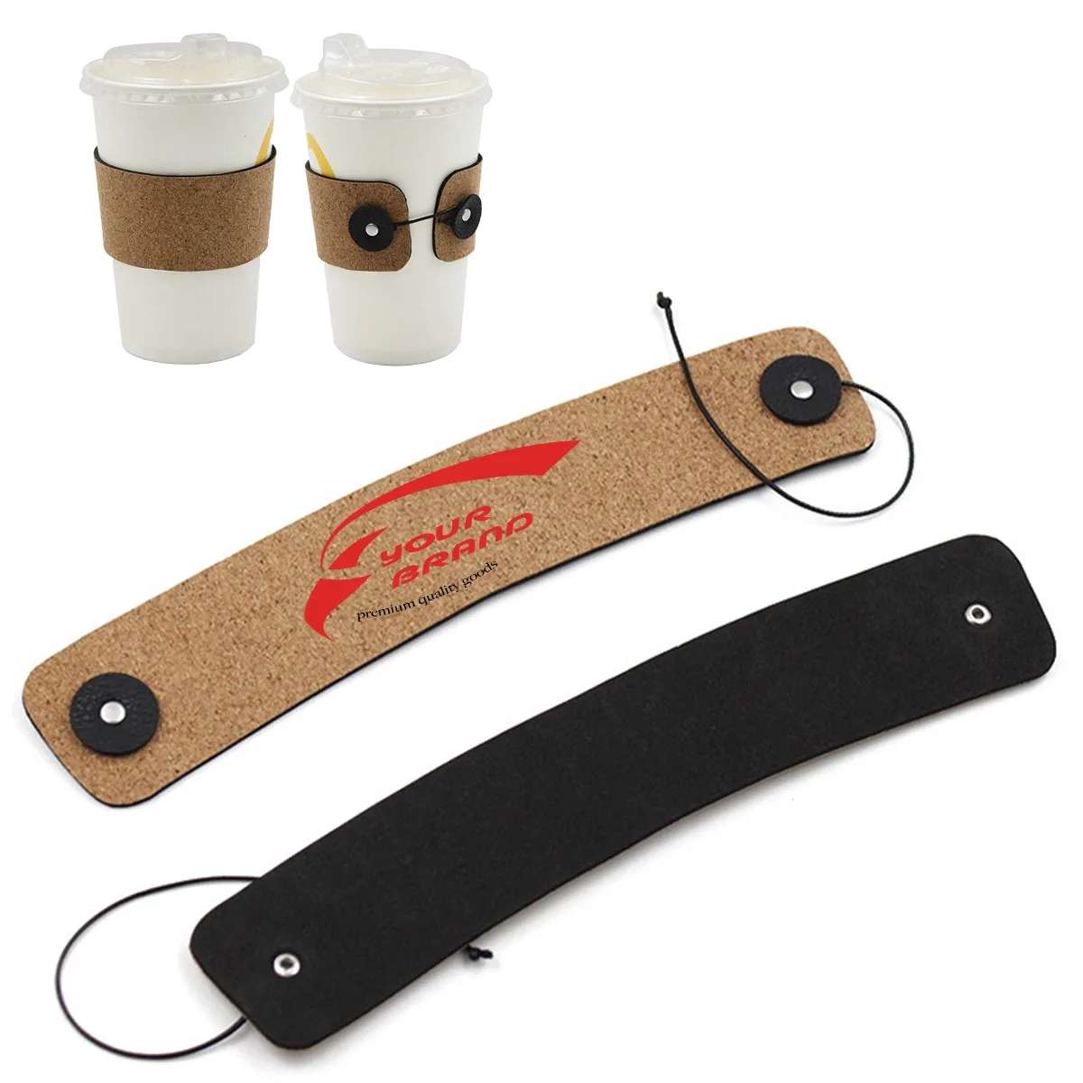 Adjustable Insulated Leather Coffee Cup Holder 4