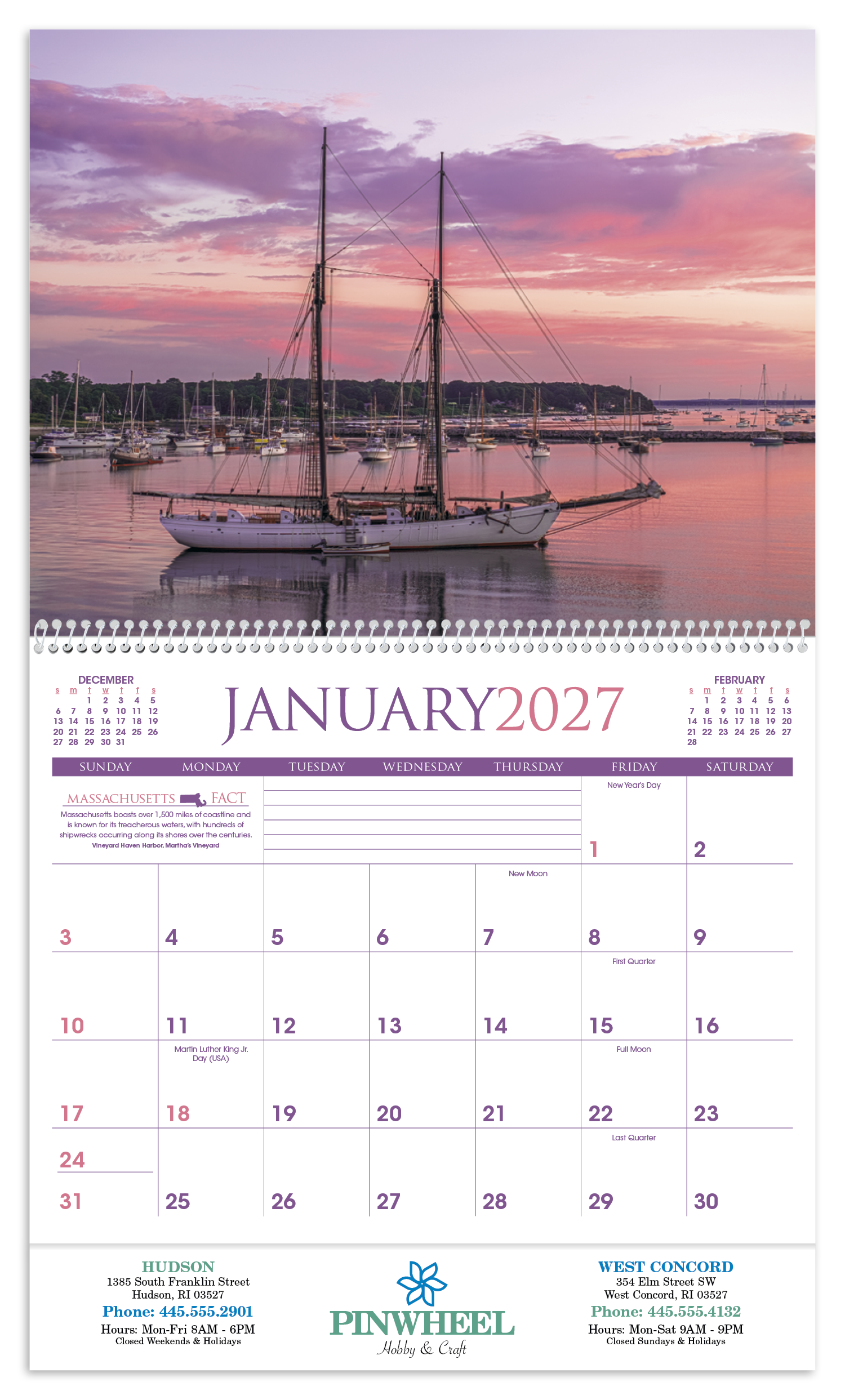 Triumph® Calendars New England Calendar 30