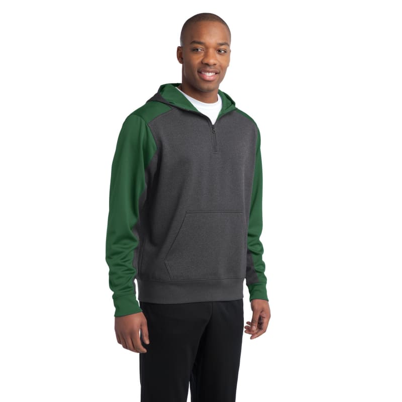 Sport-Tek Tech Fleece Colorblock 1/4-Zip Hooded Sweatshirt. 15