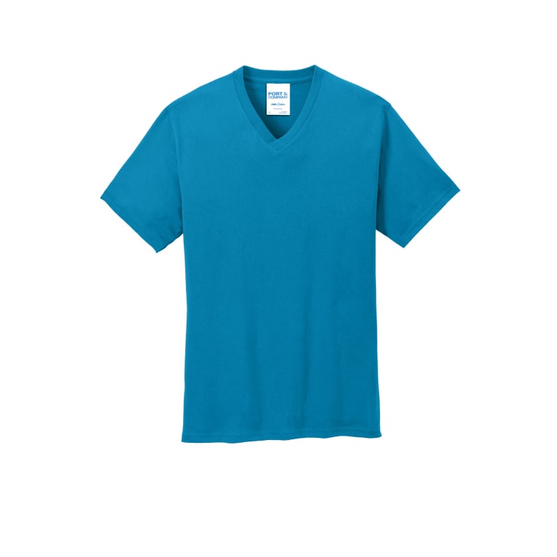Port & Company Core Cotton V-Neck Tee. 42
