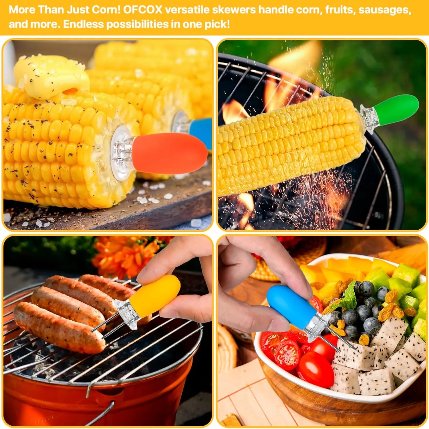 Stainless Steel BBQ Corn Holders 7