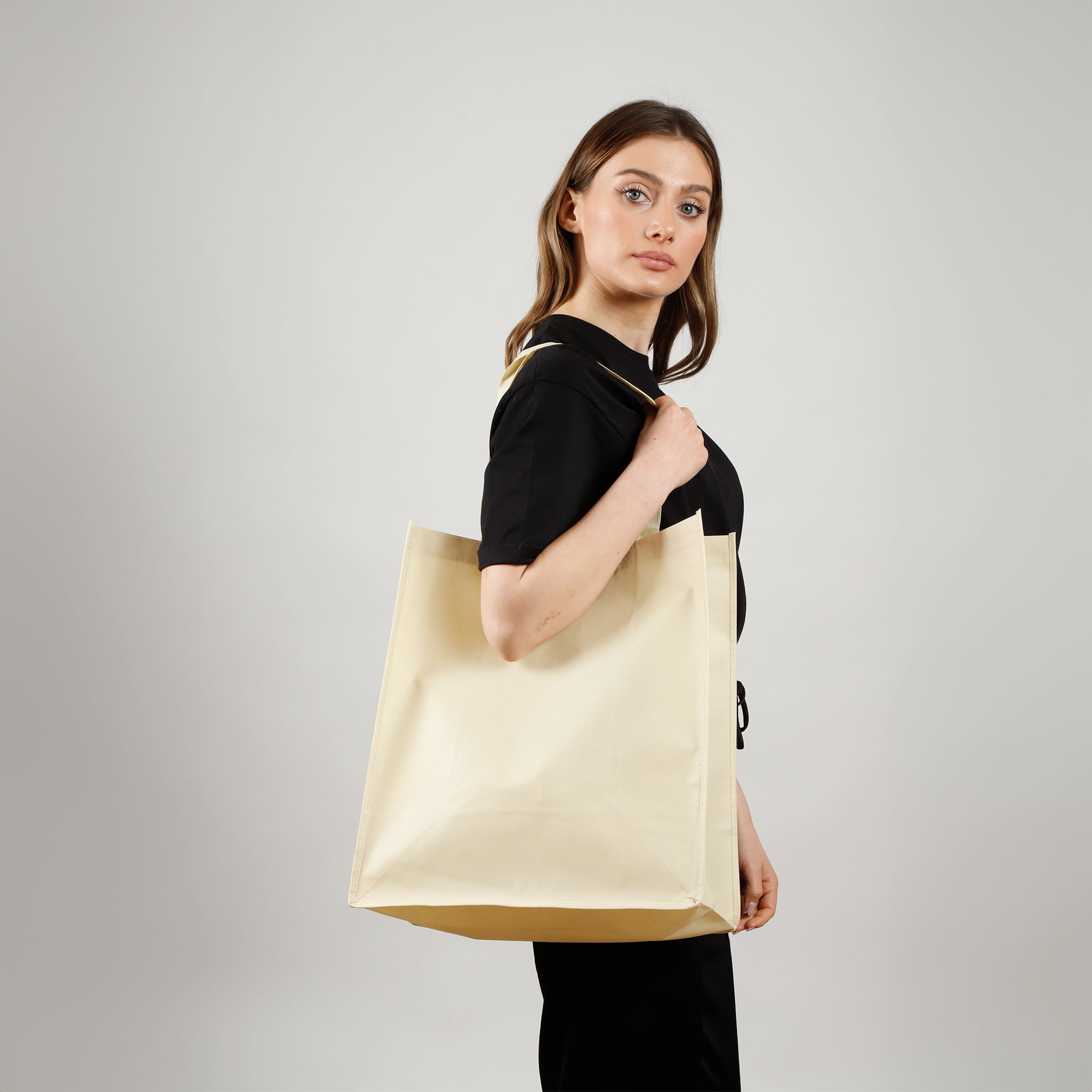 Large Square Non-Woven Tote Bag 8