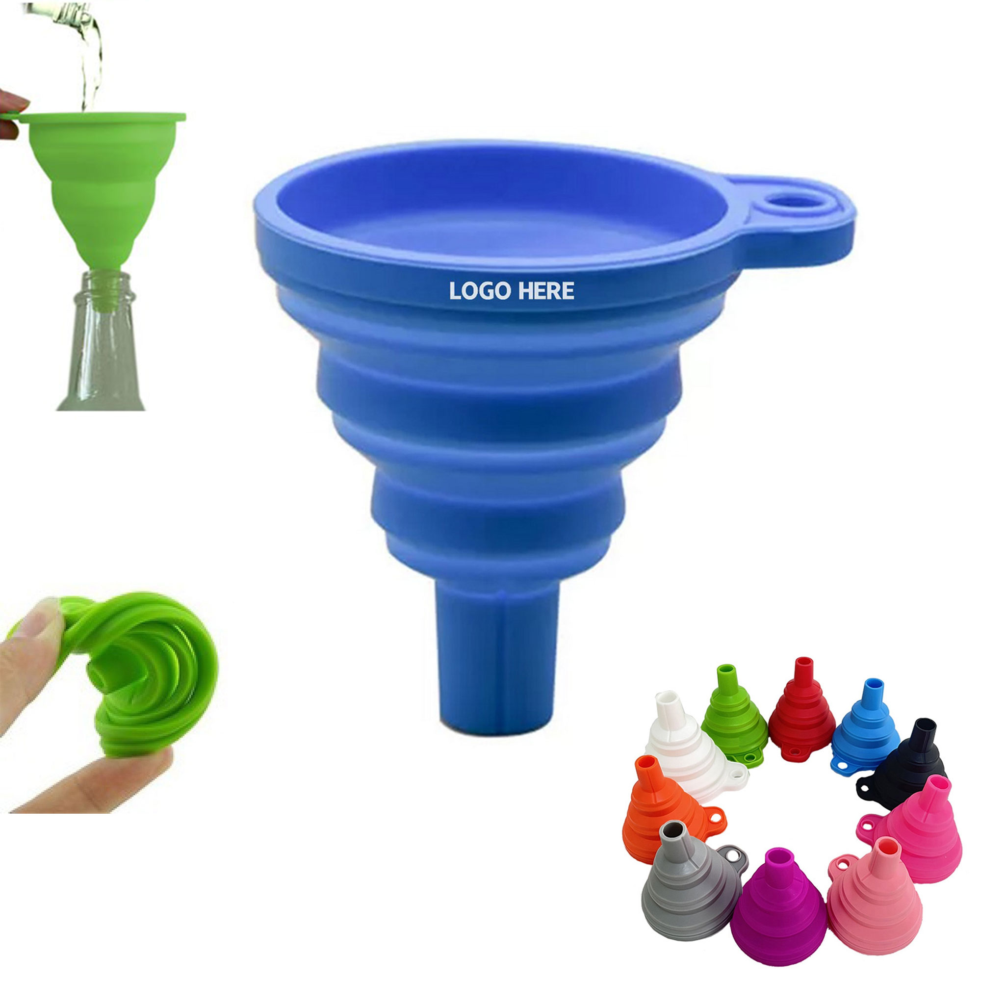 Folding Silicone Funnel Kitchen Tool 2