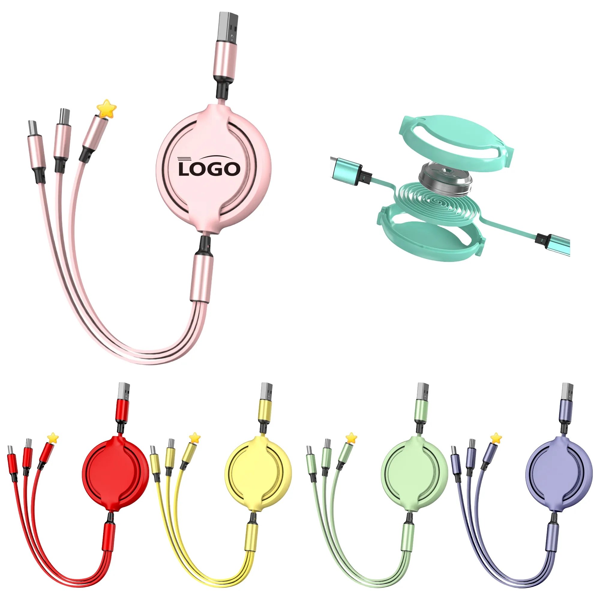 Retractable Charger MOQ 100PCS 8