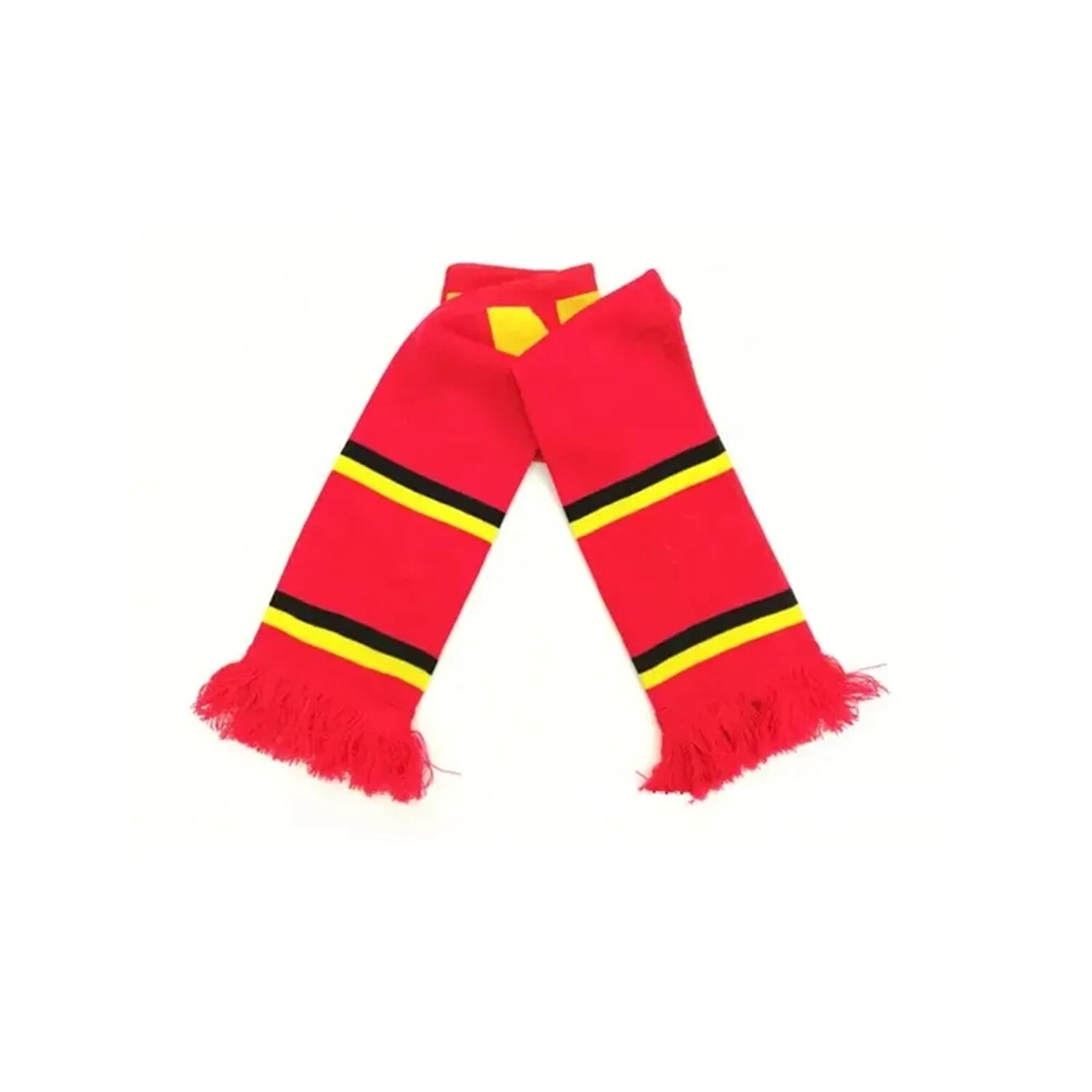 Knitted Jacquard Stadium Scarf W/ Fringe 3