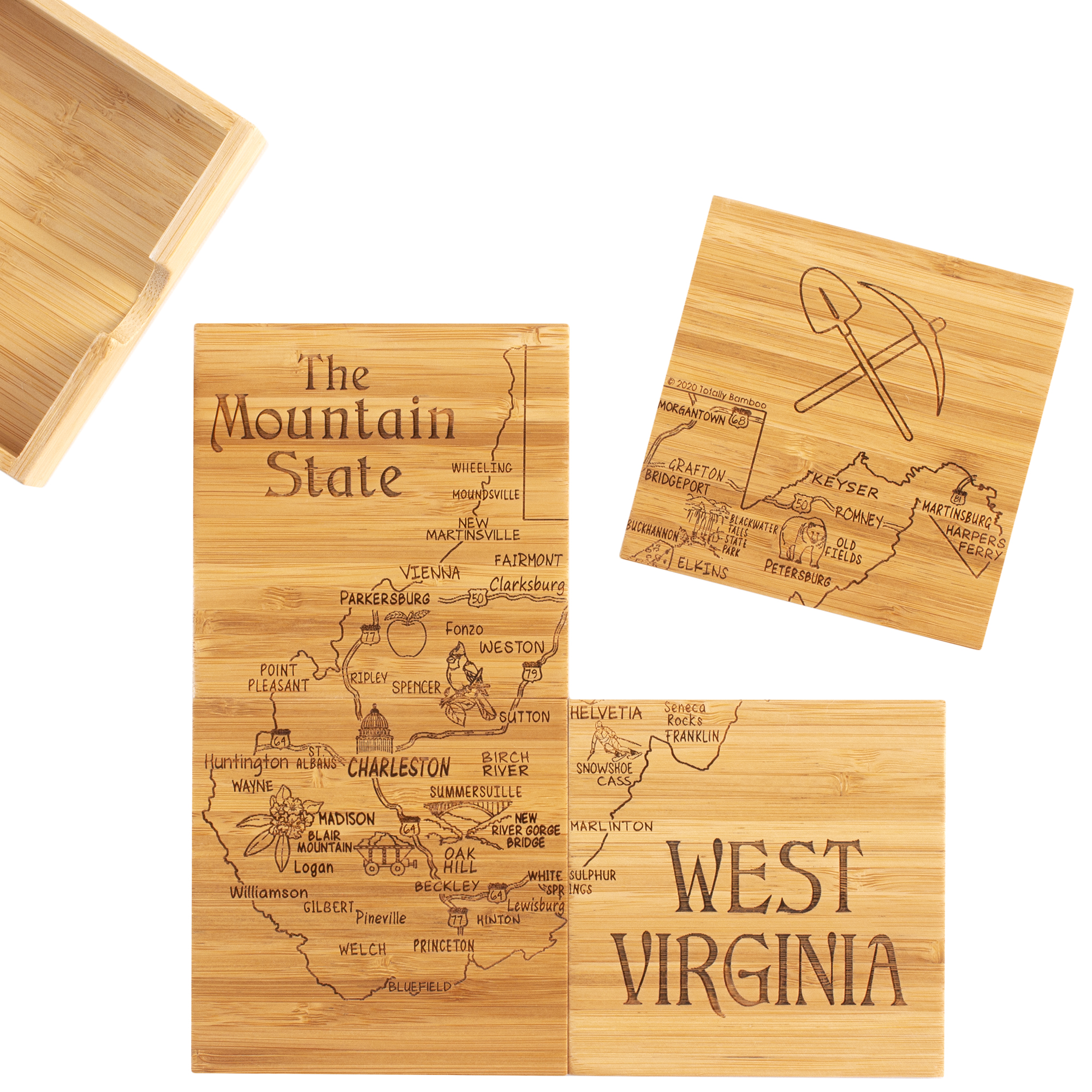 West Virginia Puzzle Coaster Set 8