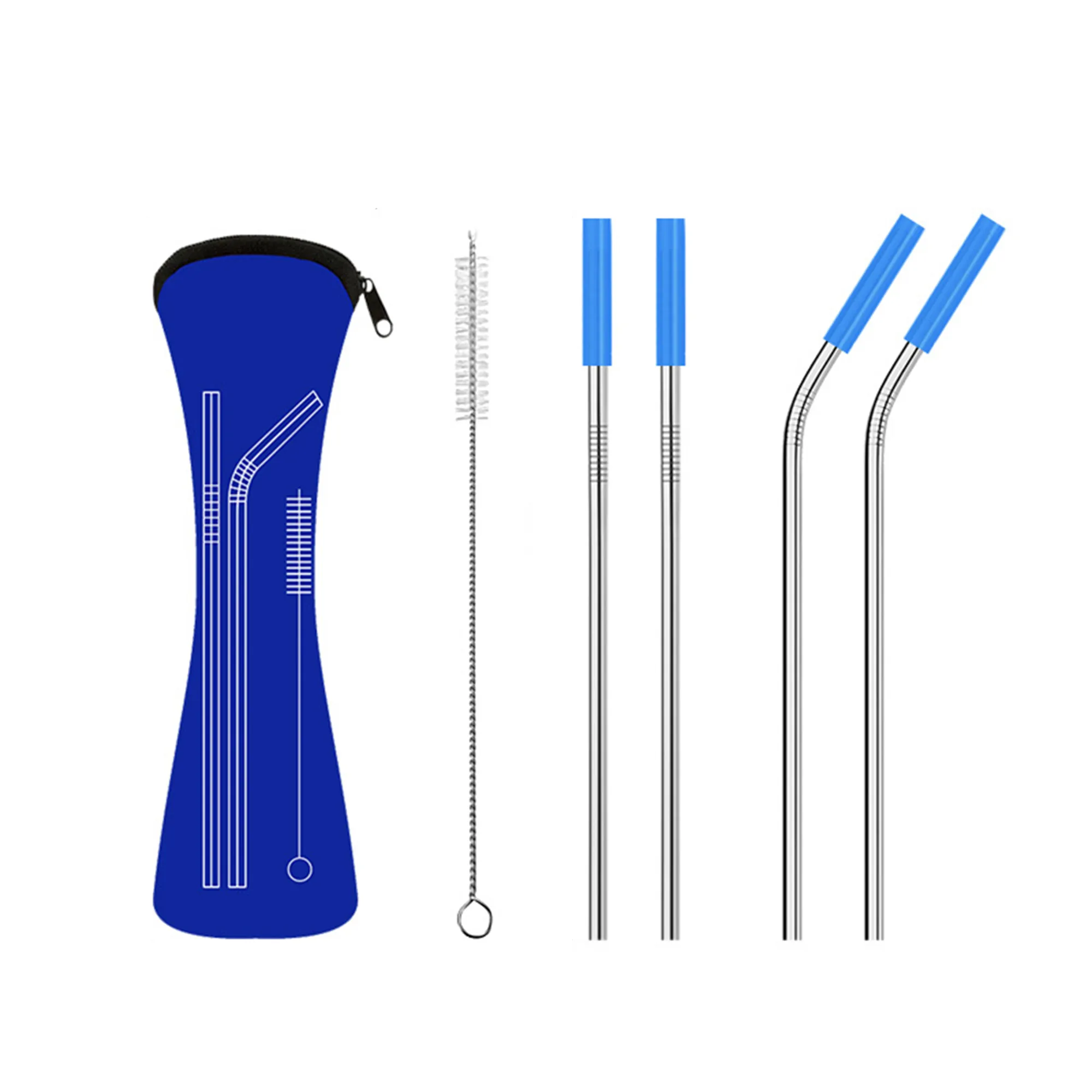Stainless Steel Straw Set 8
