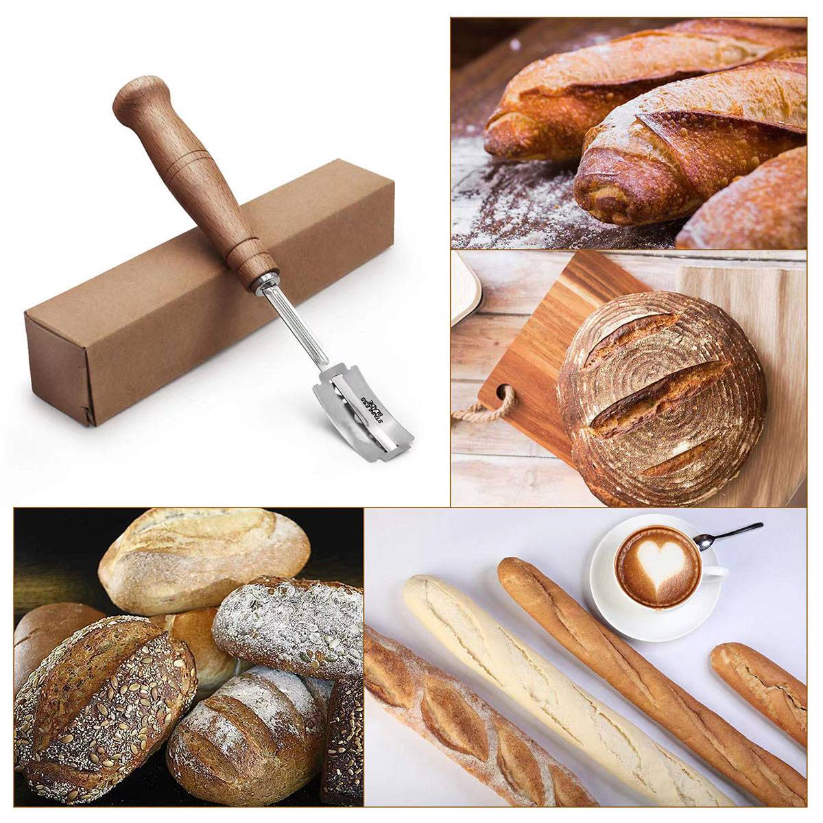 Premium Handmade Bread Knife For Dough Scratching 1