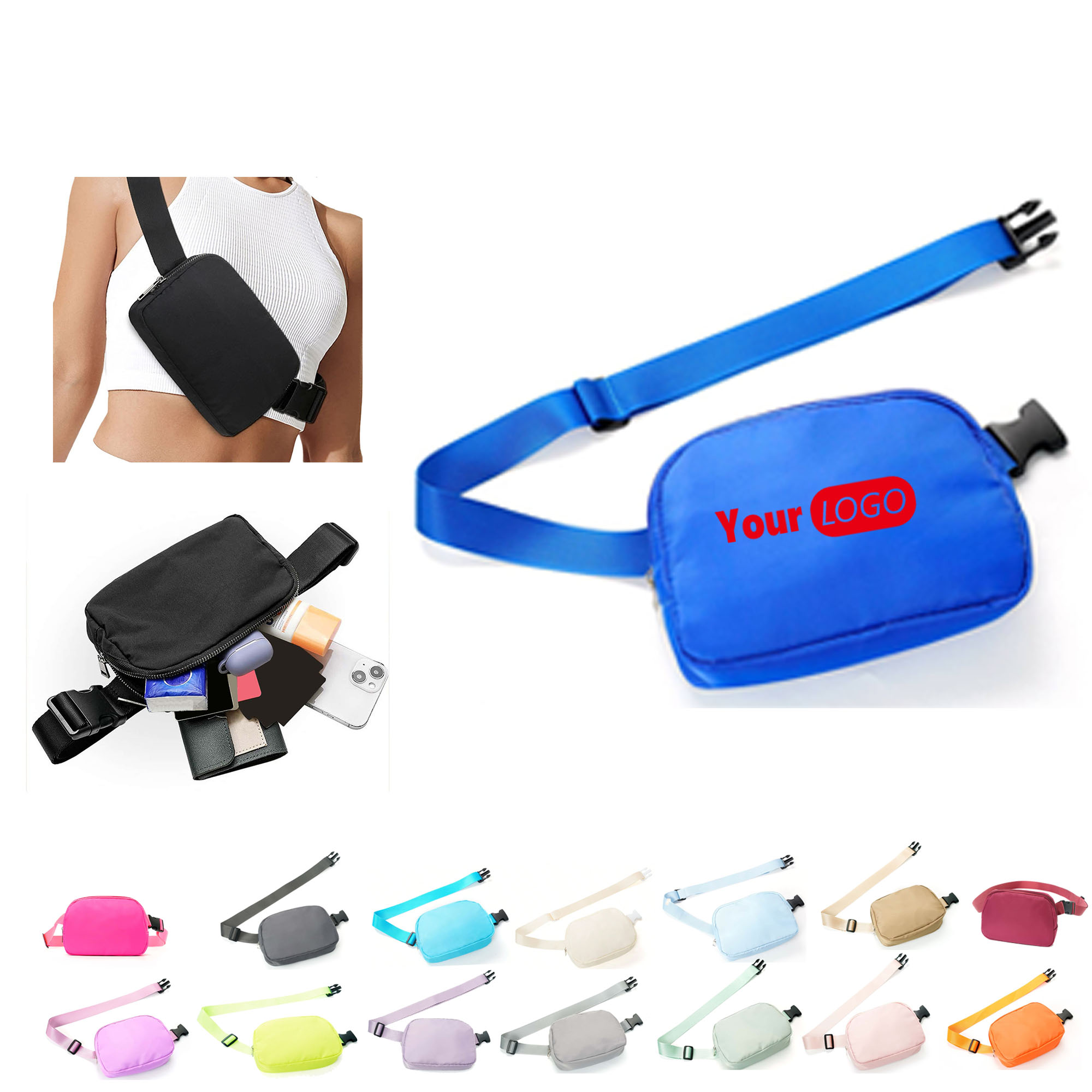 Multi-Color Large Capacity Waist Pack Customized Logo 2