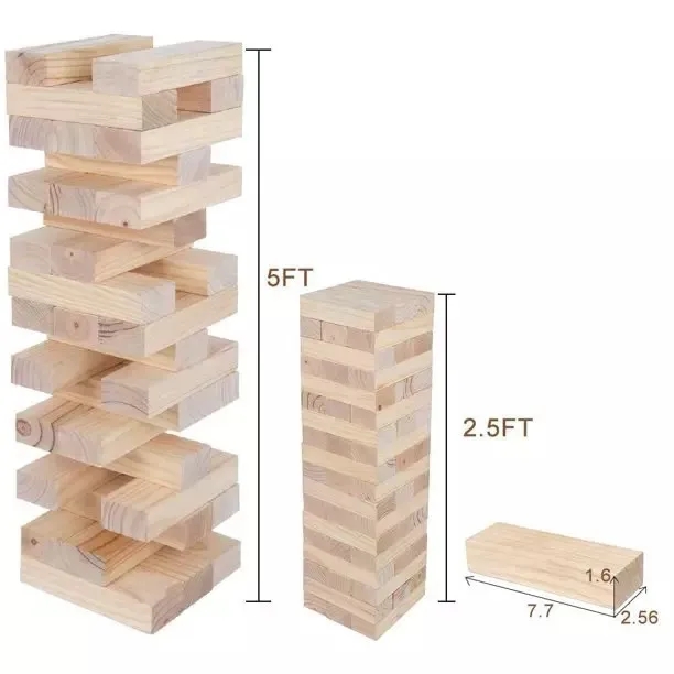 7.7''Giant Tumble Tower Set With Storage Bag 2