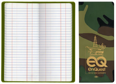 Oil & Pipe Long Tally Book - Camouflage Vinyl 2