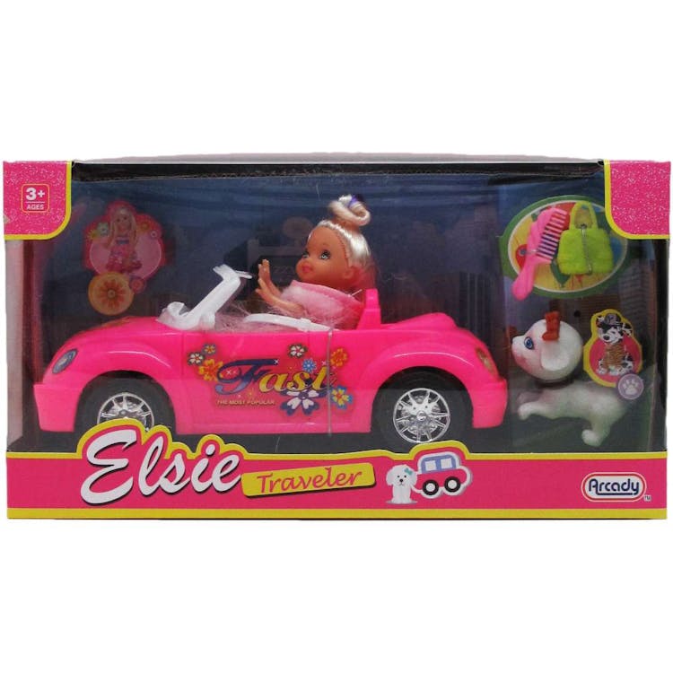 Elsie Traveler Dolls with Car and Accessories 4" - Assorted
