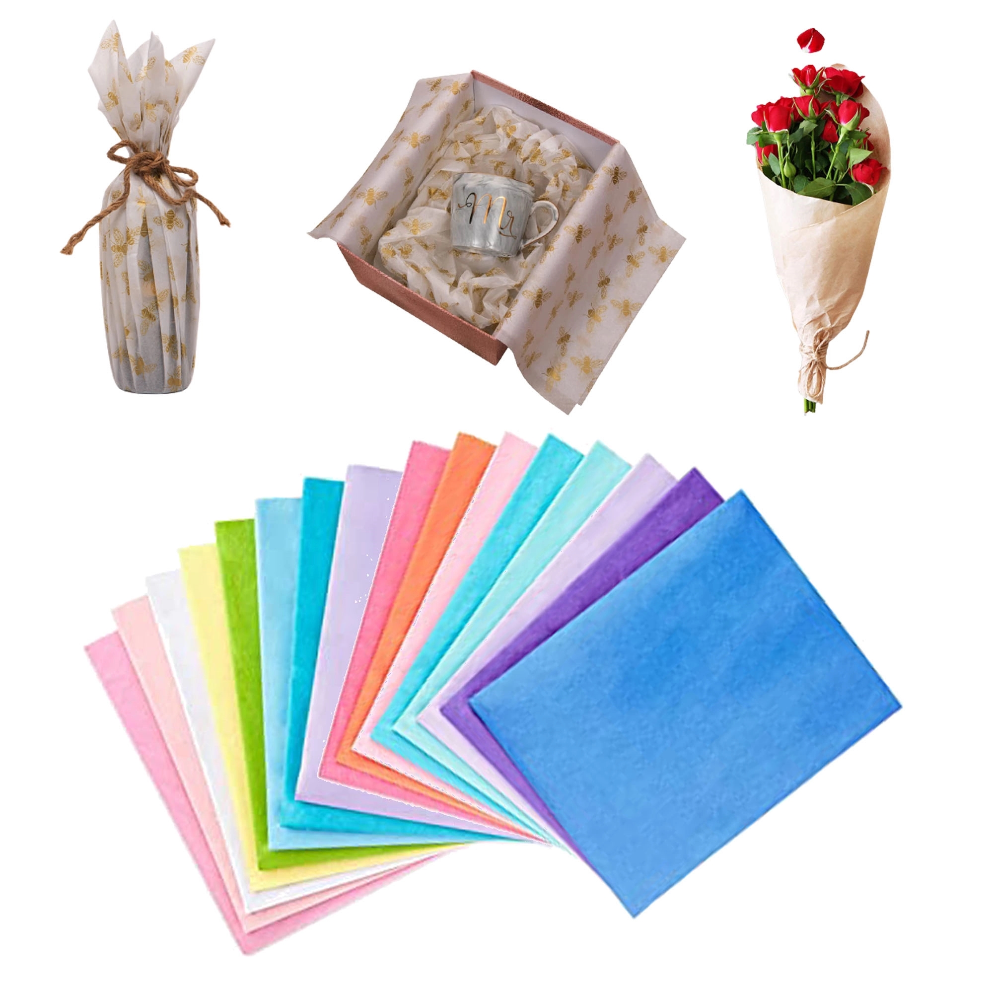 17gsm 20"x30" Colored Tissue Paper for Gift Wrapping 1