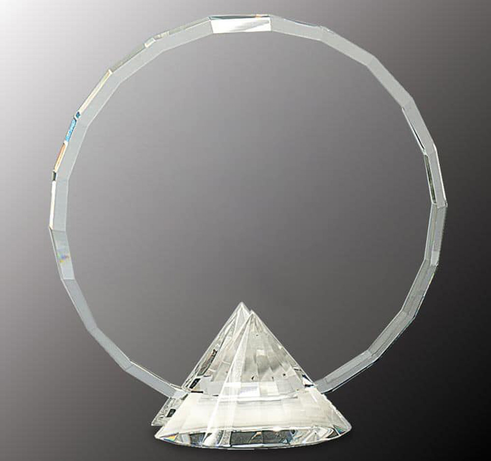 Circle Crystal on faceted Diamond - Large 2