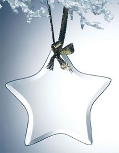 Beveled Jade Glass Ornament - Star 2