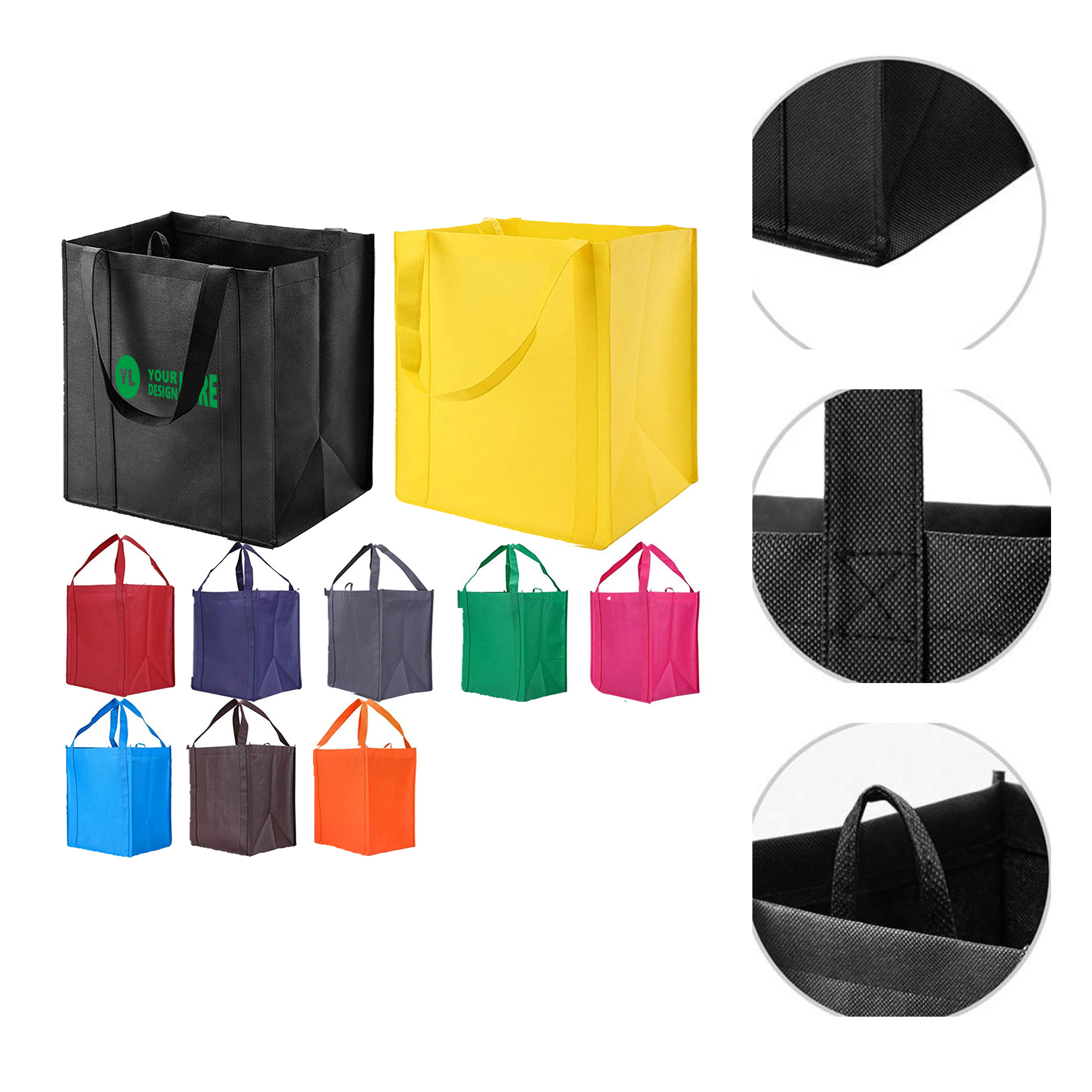 MOQ 50 Custom Non Woven Reusable Shopping Bag 1