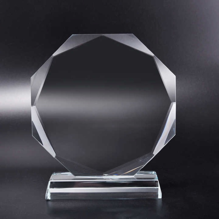 Octagonal Crystal Trophy 3