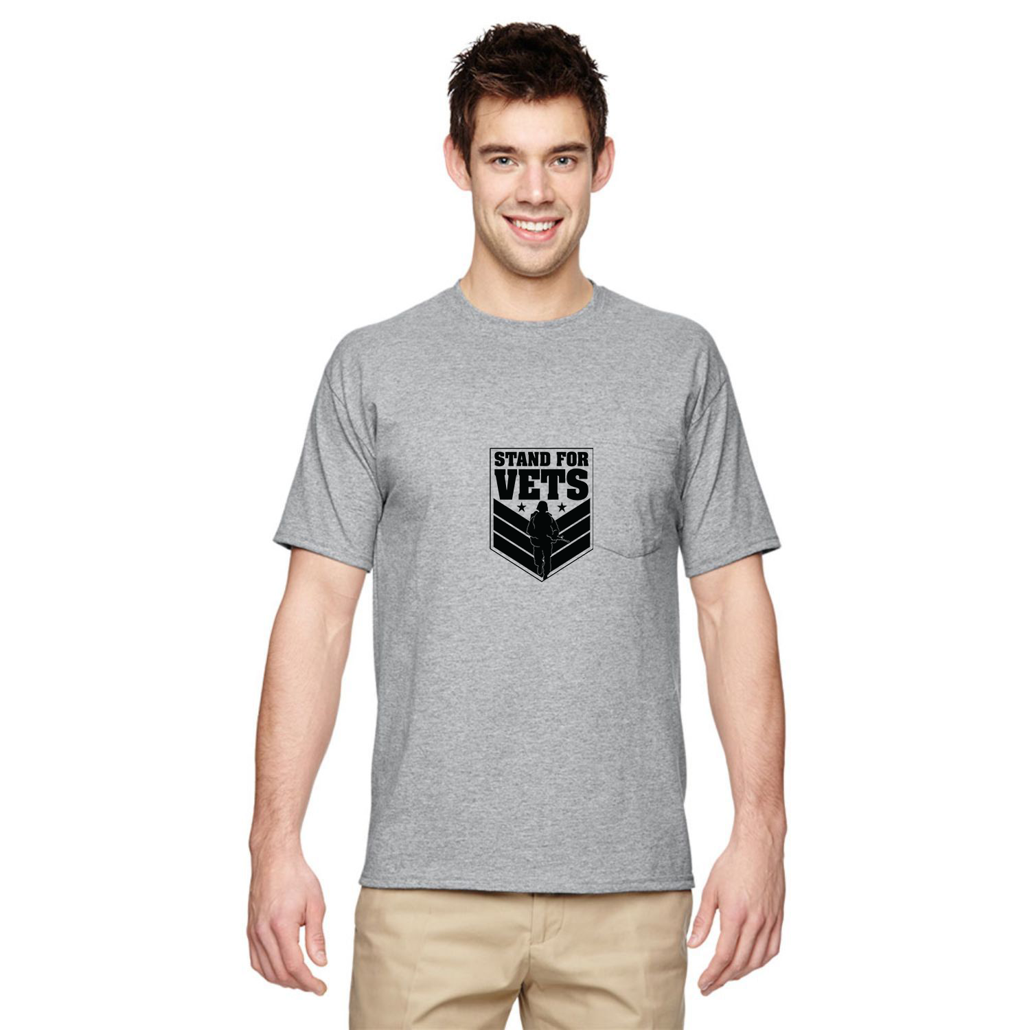 Jerzees 5.6 oz 50/50 Cotton / Polyester T-Shirt w/ Pocket 3