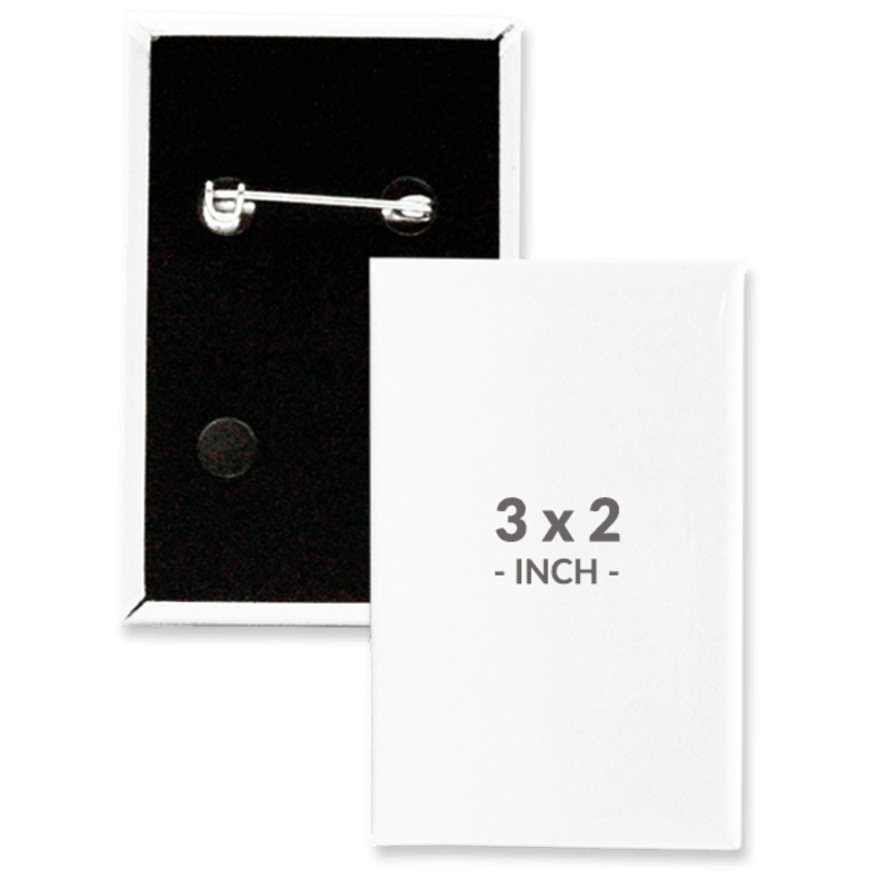 3 X 2 Inch Rectangle Custom Buttons 2